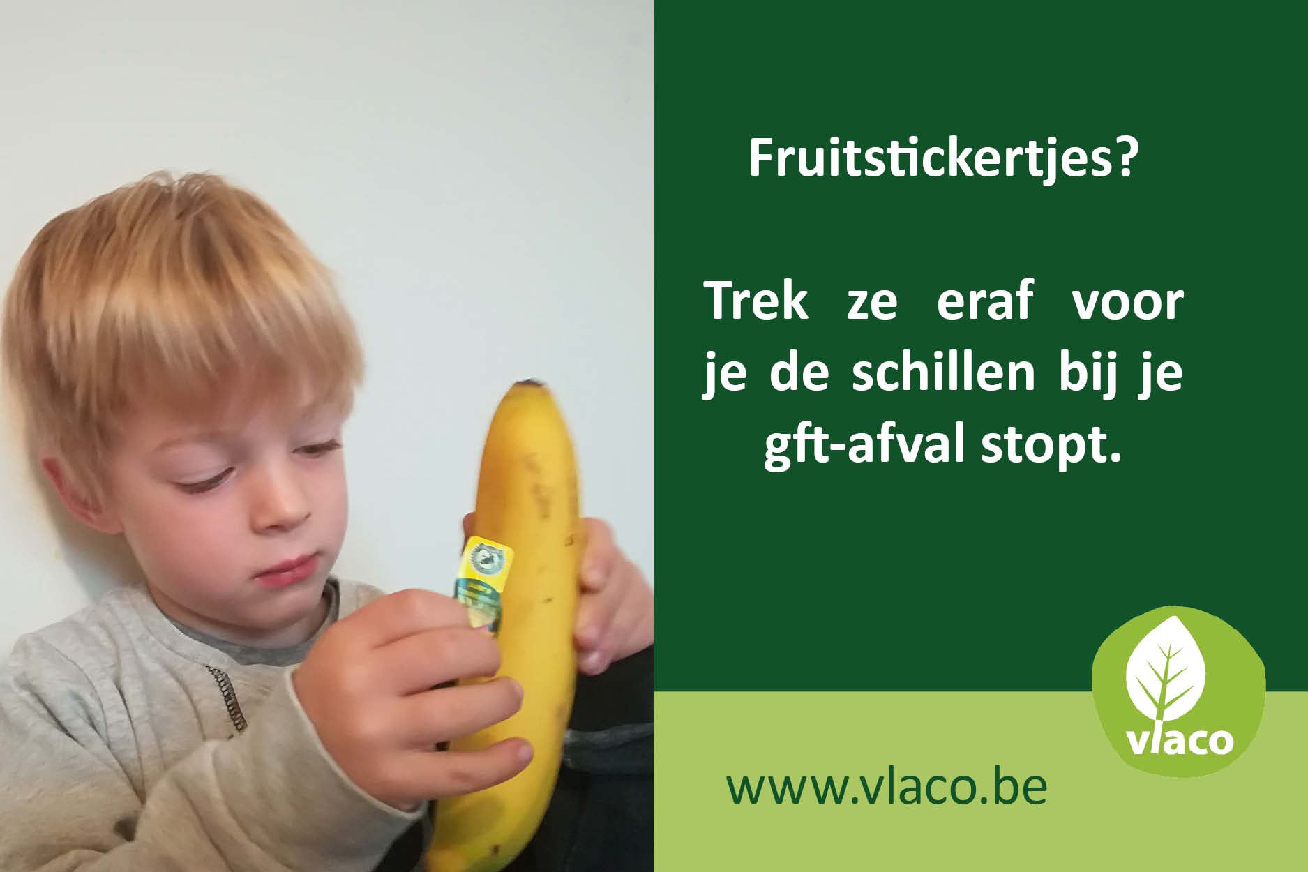 Trek fruistickertjes eraf